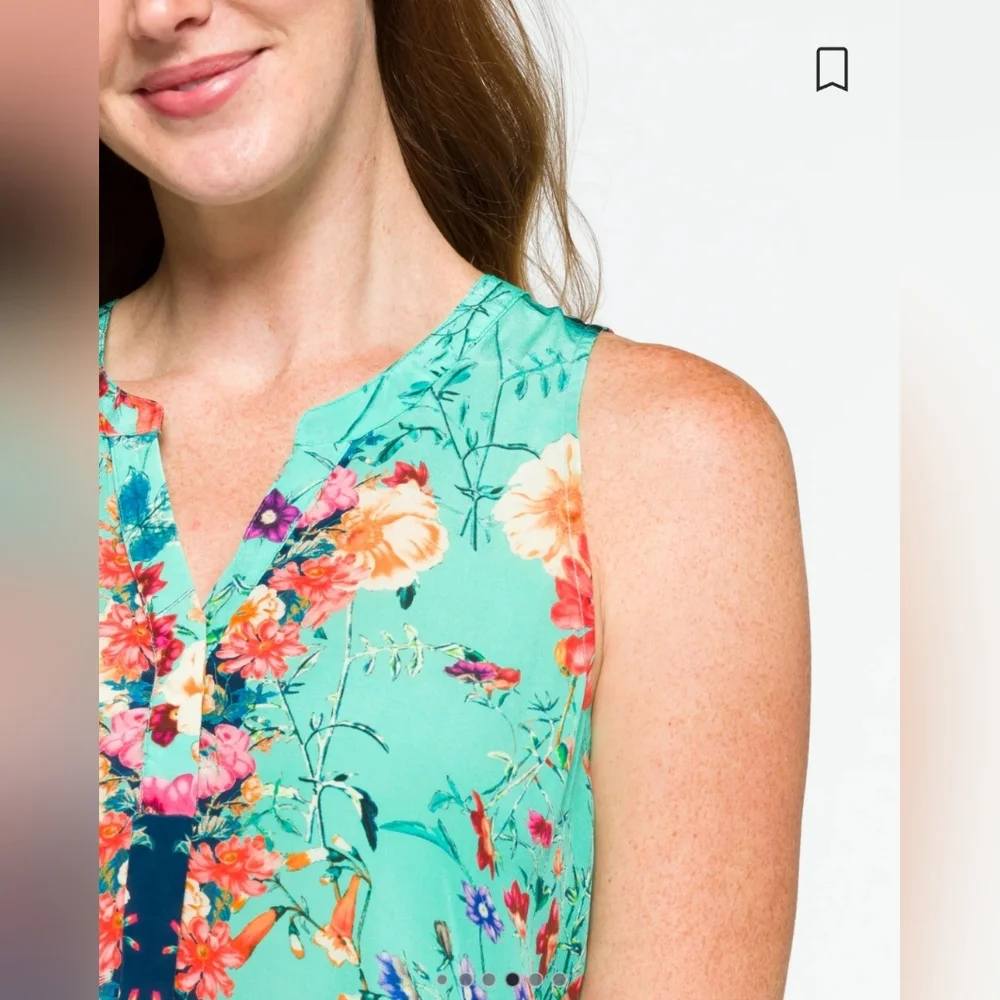 TOLANI,Camila Silk Blouse, light green - Picture 2 of 4
